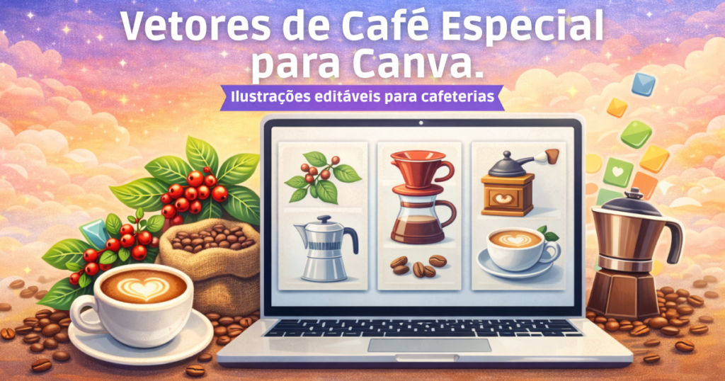 Pack de vetores de café especial para Canva