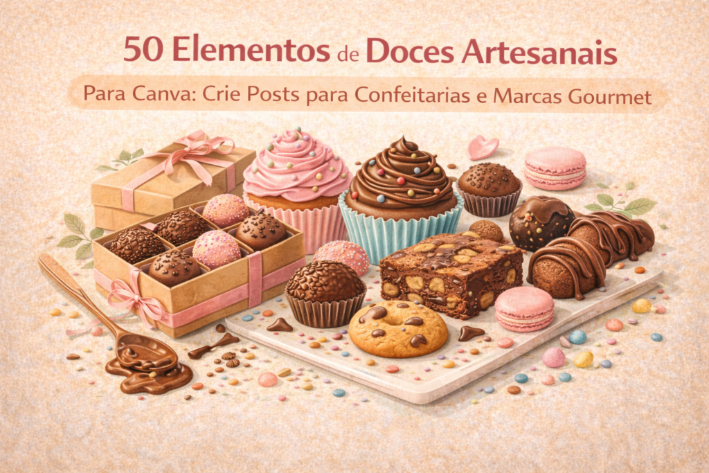 vetores de doces artesanais para Canva
