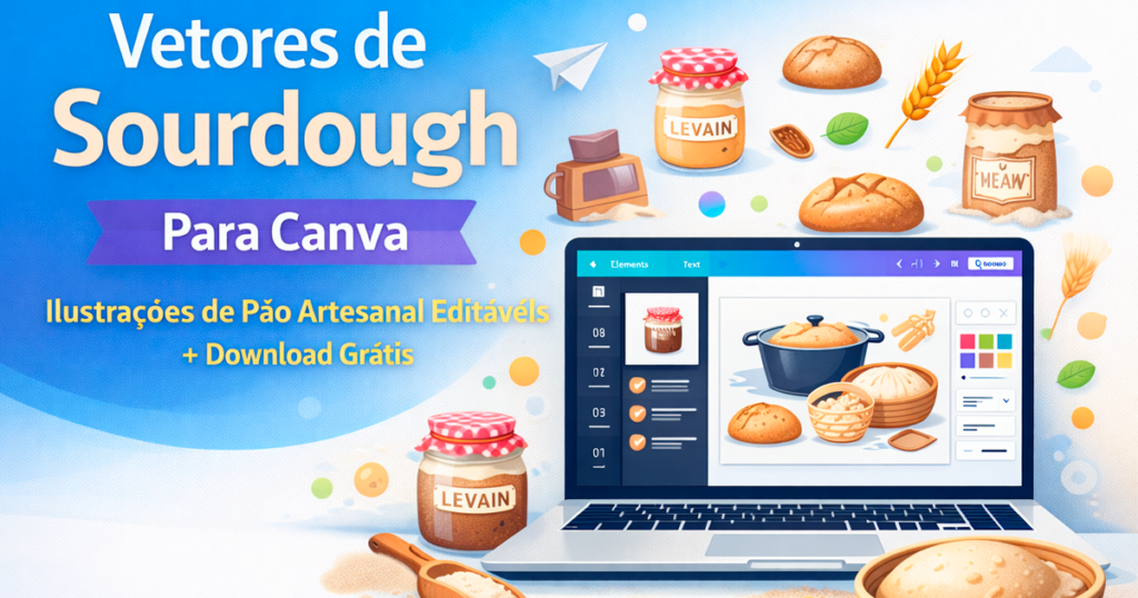Vetores de Sourdough para Canva - Hub Soluções Digitais.